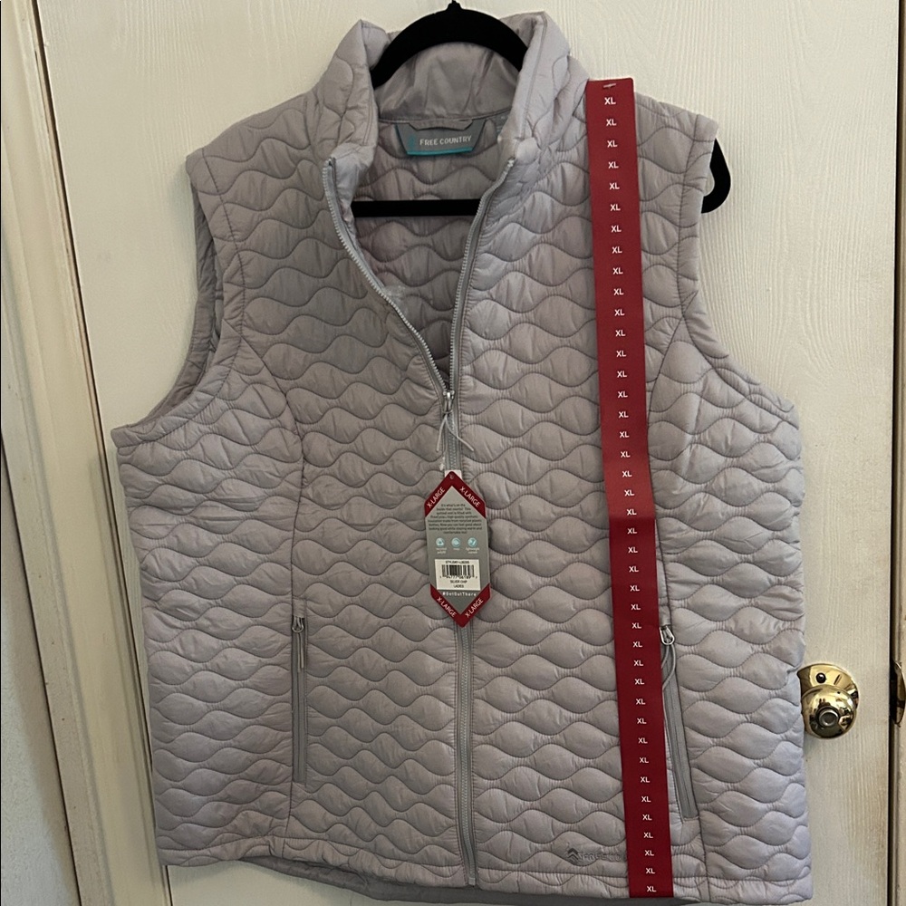 Free Country Gray Quilted Vest